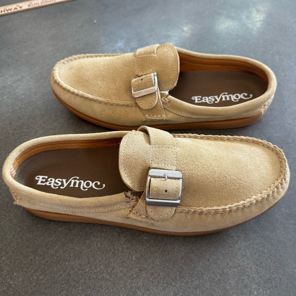 easymoc Other - Tan Suede Loafers for Men
